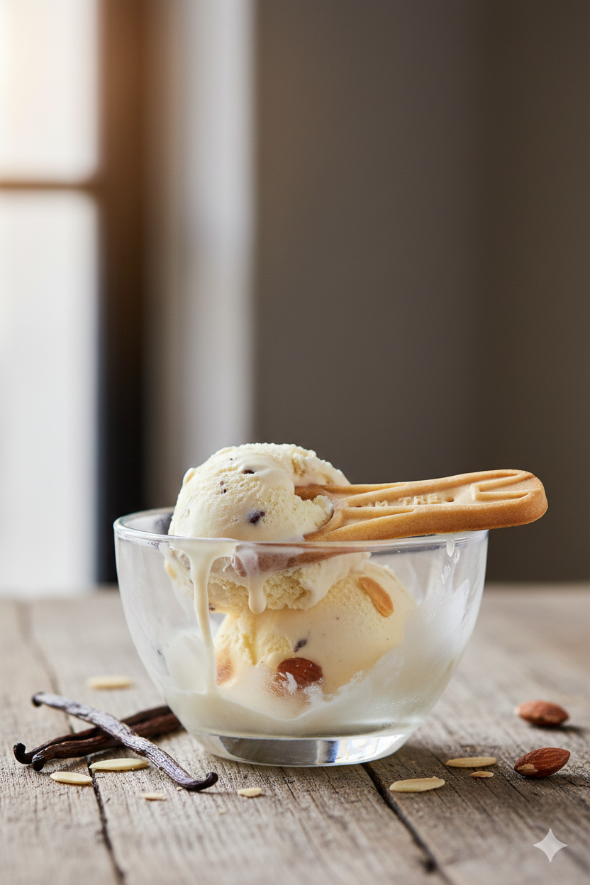 BESTCUIT cuchara con helado de vainilla
